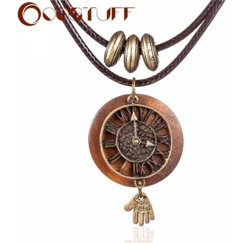 Roman Clock Pendants Chokers Necklace for Women Jewelry Bijouterie Statement Long Female Initial Neck Chain Decoration for Gift