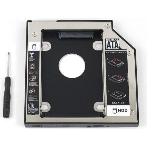 WZSM Wholesale New 2nd SATA HDD SSD Hard Drive Caddy 12.7mm for DELL Inspiron 15R SE 7520 N5010 N5110 M5010