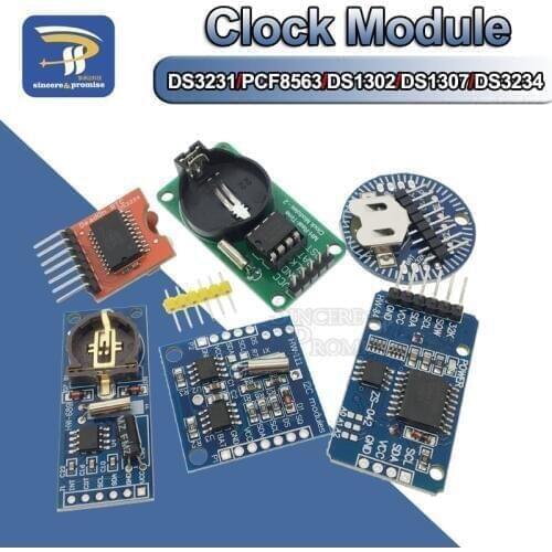 DS3234/DS1302/DS1307/PCF8563/DS3231 AT24C32 I2C IIC Memory 3.3V-5V Real Time Precision RTC Clock I2C Module DS3231SN for Arduino
