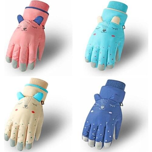 Winter Cold Proof Gloves Children Indoor And Outdoor Playing With Snow Gloves For 6-12 Year Olds For Cycling Play