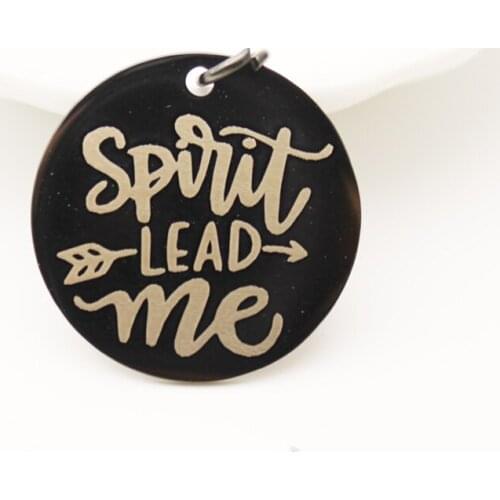 20pcs Spirit Charms Stainless Steel Pendant Spirit Lead Me Charm DIY Handmade Accessories