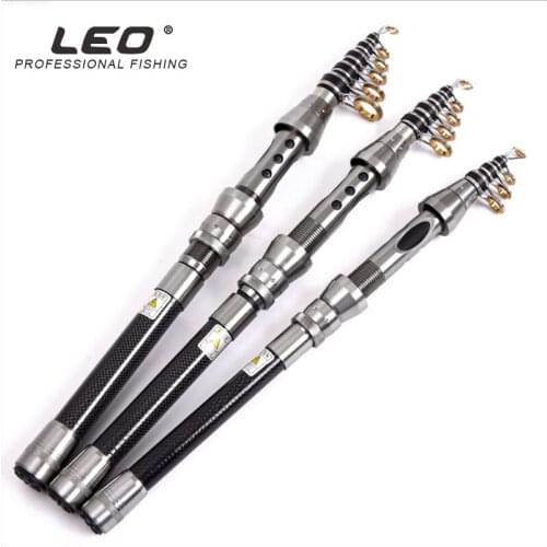 Mini Portable 1.5-2.4m Carbon Fiber Telescopic Sea Fishing Rod Casting Lure Fishing Pole Multifunctional Fishing Rod Pesca LEO
