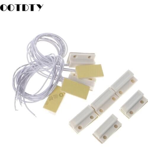 5 Sets MC-38 Wired Door Window Sensor Magnetic Switch Home Alarm System Detector