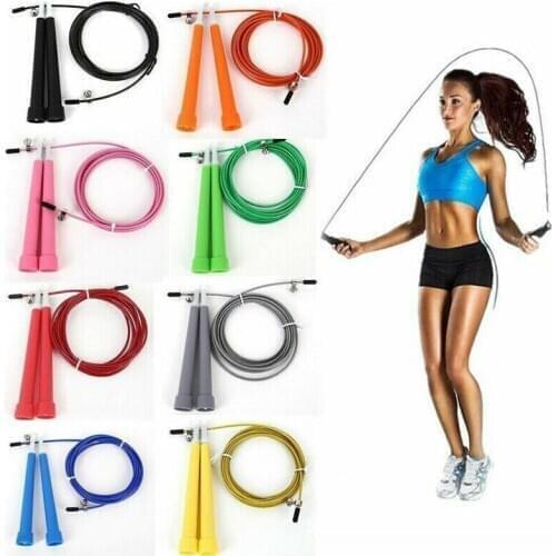 Sports Jump Ropes Gym Workout Fitness Adjustable Fast Speed Exercise Boxing Skipping Steel Wire Speed Jump Ropes Bearing 3M