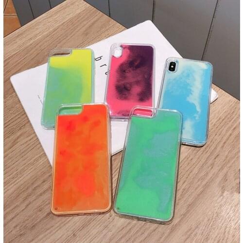 Luminous Noctilucent Quicksand cover for iPhone 6 6s 7 8 plus case x xr phone case for iphone XS MAX cases for iphone XR cases