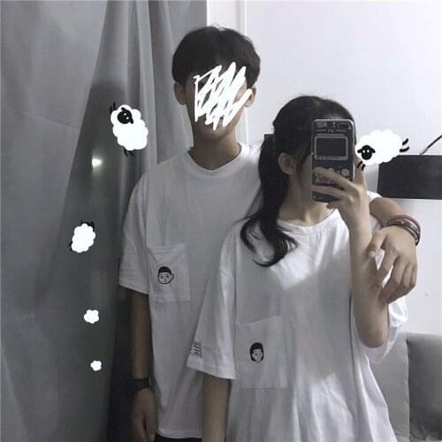 2021 Spring Summer Short-sleeved T-shirt for Men Women Couples New Korean Shirt Student Loose Half-sleeved Womens Top Clothes