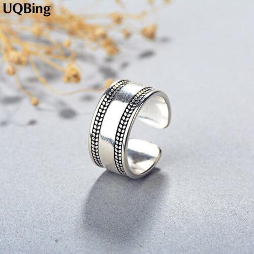 100% Real Pure 925 Sterling Silver Vintage Rings For Women Girlfriend Gifts