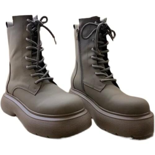 Vrouwen Laarzen Lederen Vrouwen Wit Enkellaarsjes Motorlaarzen Vrouwelijke Lente Herfst Winter Schoenen Vrouw Punk Botas Mujer