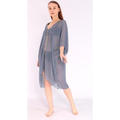 Womens Beach Dress Bikini Cover Up Swimwear Maxi Wrap Skirt Sarong Kimono Kaftan Summer Chiffon Tassel Hooded Batwing Sleeve Top