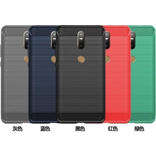 10pcs/lot free shipping Carbon Fiber Silicone Back Case for Lenovo Phab 2 Pro 690N/Phab 2 Plus 670N/Phab 2 650N