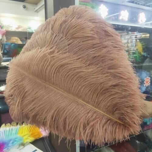 100pcs/lot High Quality Leather Pink Ostrich Feather 40-45cm/16-18inches Dancers Home Wedding Craft For DIY Plumes