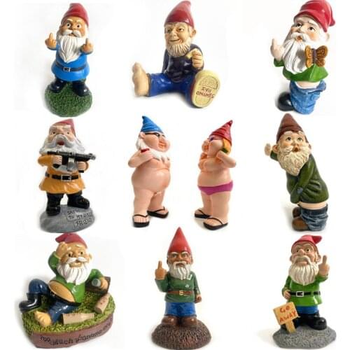 2021 Resin Naughty Prank Ornaments Funny Modeling Dwarf Gnome Pose Guest Party Supplies Birthday Gifts for Home Decor Accessorie