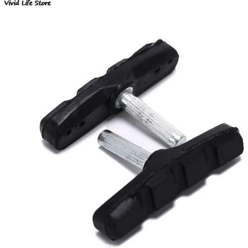 2pcs Rubber Bike Brake Pads V Brake Pad Cycling Brake Blocks Holders for Mountain Bike City Bike Folding Bike Braking Tool