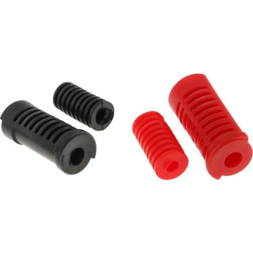4X Motorcycle Rubber Footrest Pedal Foot Peg Cover Protector - Universal Fit