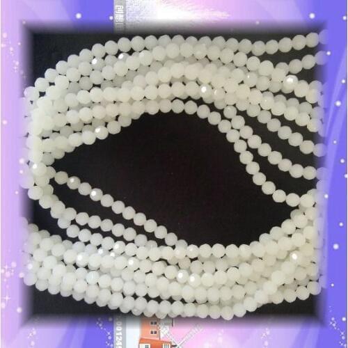 8mm White Porcelain Colour 100pcs/bag 8mm 500pcs/bga Crystal Glass Wedding Hanging Decoration Round Shape Beads