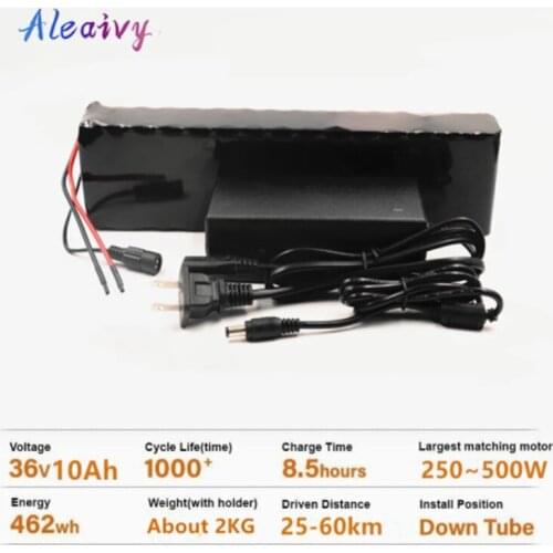 Aleaivy 36v 10Ah 10S3P 18650 rechargeable battery, modified bicycle, electric scooter battery charger lithium ion + 42V 2Acharge