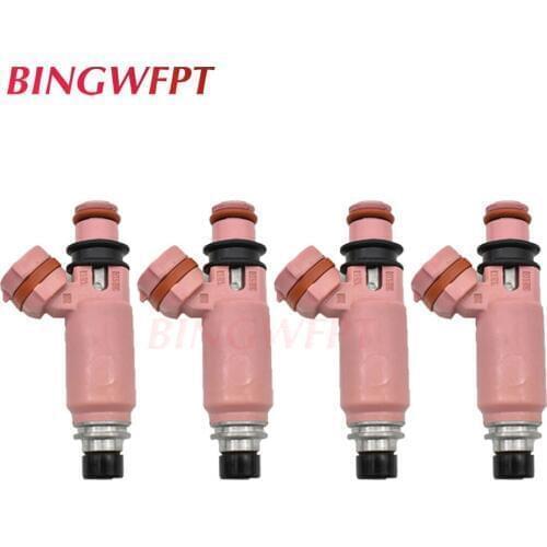 4pcs Auto Parts 195500-3910 16611-AA370 Fuel Injectors Nozzle Pink For Subaru STI WRX Forester 1955003910 16611AA370