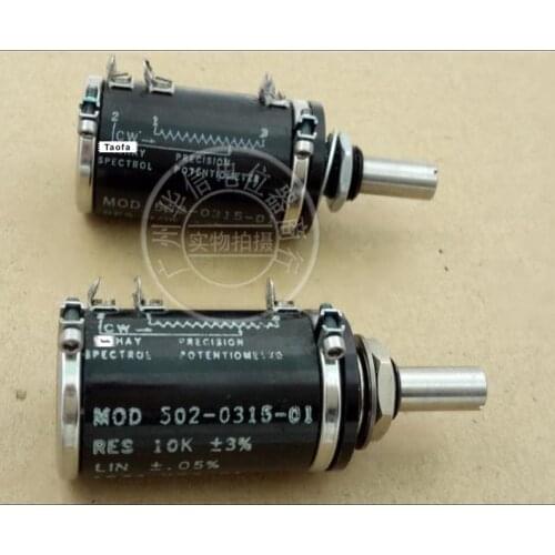 Used MOD 502-0315 502-0315-01 10K 0.05% 10-turn multi-turn wirewound potentiometer