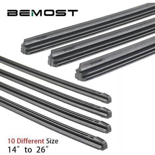 BEMOST Car Wiper Blade Strips Windscreen Soft Wipers Rubber (Refill) 8mm 14" 16" 17" 18" 19" 20" 21" 22" 24" 26" Auto 50 pairs