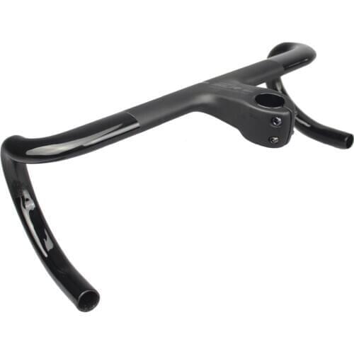 Carbonfan 2020 Compact Design Road Bike Handlebar 31.8mm and 28.6mm Steerer compatible Matte Black Bent carbon fiber handle Bar