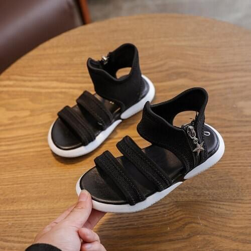 2020 Children Fashion Sport Sandals Baby Comfortable Sandals Summer New Boys Girls Beach Shoes Kids Casual Black White Sandals