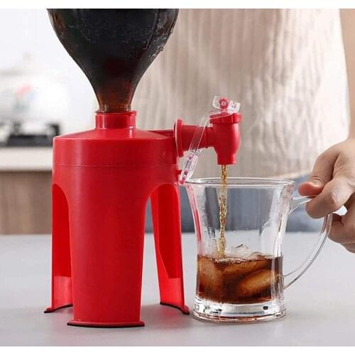 Novelty Saver Soda Beverage Dispenser Bottle Coke Upside Down Drinking Water Dispense Machine Switch for Gadget Party Home Bar