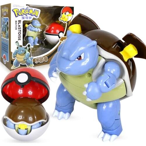 Original Pokemon Figure Elf Ball Model Blastoise Action Figure Toy A Birthday Present for Children