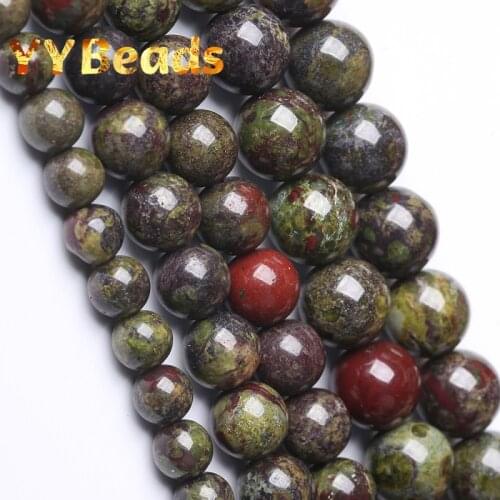 5A Quality Natural Dragons Blood Stone Beads Round Loose Charm Beads For Jewelry Making DIY Bracelets Women Necklaces 4-12mm