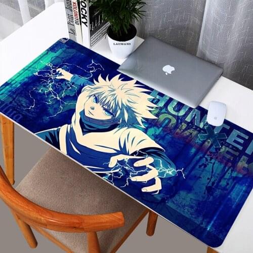Mouse Pads Desk Pad Mousepad Anime hunter x hunter Mausepad Pad on the Table Diy Pc Gaming Keyboard Mat Deskpad solo leveling XL