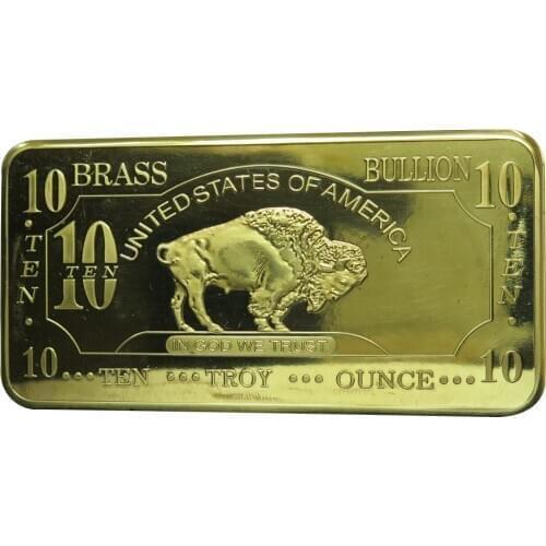 10oz brass buffalo bar