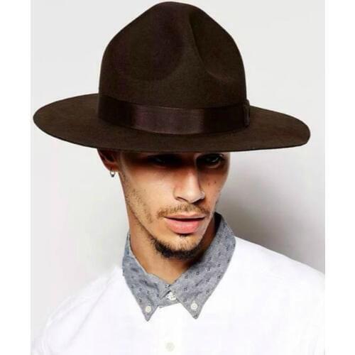 LIHUA Brand Mens Mountain View Crushable Wool Cowboy Hat ,100% Australia Wool Bowler Hat for Party