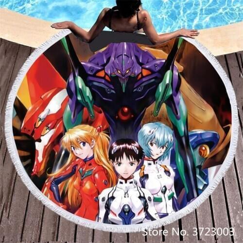 Cartoon Quick-drying Microfiber Diameter Beach Towel Round Bath Towel With Tassel Toalla Sunblock Blanket Beach Mat Dropship