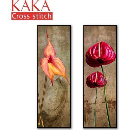 Cross stitch kits,Embroidery needlework sets with printed pattern,11CT-canvas for Home Decor Painting,Flowers Full NCKF086