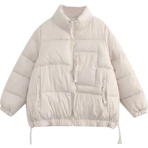 Solid Parka Women 2021 Winter Jackets Coat Warm Casual Long Sleeve Zipper Thick Pocket Outwear