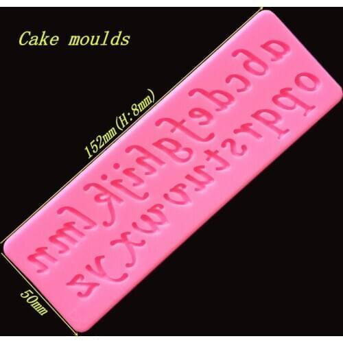 Wholesale Silicone mold K429 English letters shape clay mold decoration for fondant cake chocolate mold