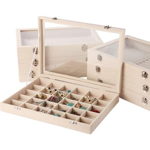 Multiple Choice Jewelry Box Plate Jewelry Display Earring Holder Ring Necklace Tray Stand Organizer Box Case Watch Display