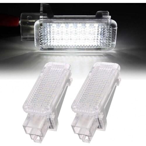 12V Car LED Courtesy Door Projector Light Lamp for Audi A3/A4/A6/VW License Plate Lights подсветка номера led лампы для авто