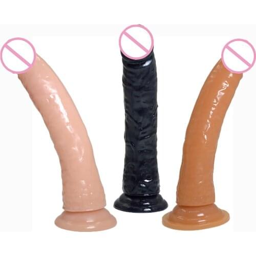 21cm Realistic Dildo Prostate Massager Suction Cup Anal Butt Plug Penis Dick Masturbator G-spot Masturbator Sex Toys for Women