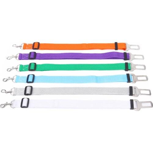 Adjustable Length Car Pet Dog Polyester Fiber Convenient Fashion Adjustable Seat Belt Safety Seatbelt Dog Harness Lead Clip New