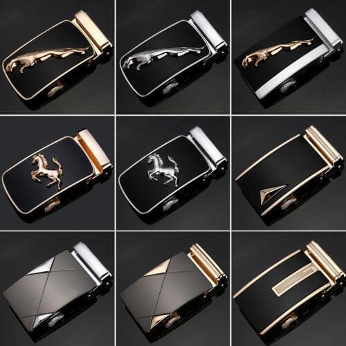 New Genuine Mens Belt Head Belt Buckle, Leisure Head Business Accessories Automatic Buckle Width 3.5CM Luxury Fashion Men Belts