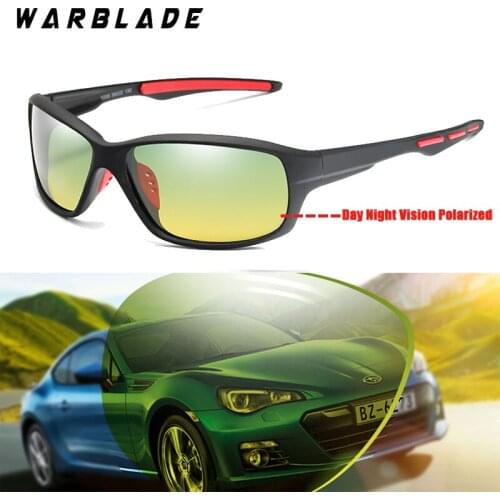 WarBLade New Day & Night Vision Driving Polarized Sunglasses Mens Night Driving Glasses Anti-glare Glasses Eyewear Safe Goggles