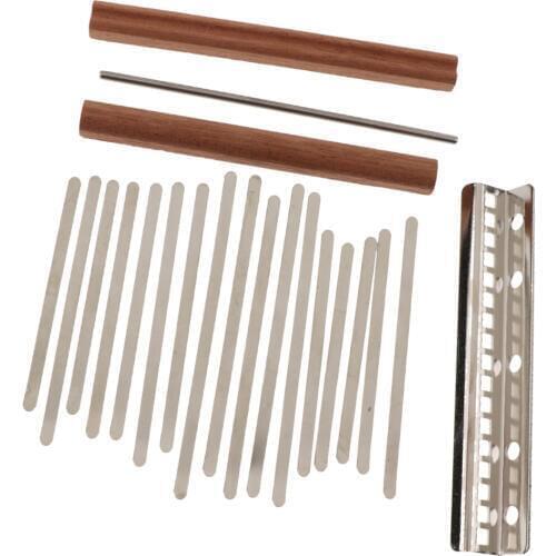 Steel Kalimba Mbira DIY 17 Keys w/ Thumb Piano Bridge for DIY Thumb Piano Parts Luthiers Makers