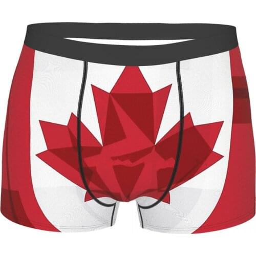 O Canada Flag Underpants Cotton Panties Mens Underwear Comfortable Shorts Boxer Briefs