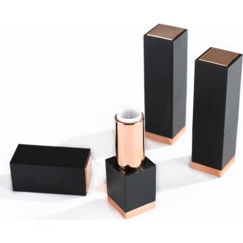 Lipstick Tube 12.1mm Matte Black Diy Magnetic Lip Balm Tubes Homemade Lip Stick Beauty Lipstick Balm Containers 10/30pcs