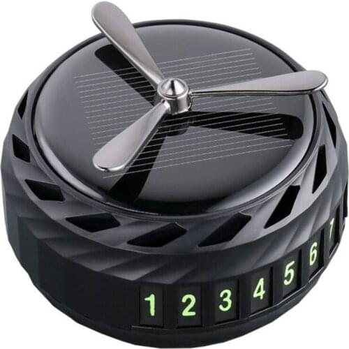 Solar rotating car perfume number plate in-car mobile number plate car accessories aromatherapy ornaments