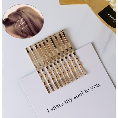 10pcs Hair Clips Hairpins Gold Metal Waved Curly Barrettes Bobby Pins For Women Girls Styling Accessories Hair Styling Tool