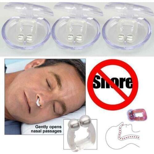 Nose Clip Silicone Magnetic Anti Snore Stop Snoring Sleep Tray Sleeping Aid Apnea Guard Night Device With Case 2019 new
