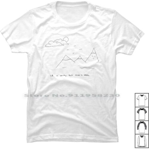 Life Is Shitty , But Thats Okay T Shirt 100% Cotton Animals Humor Comic Love Geek Hit Fun Ok Ny Hi Animals Funny