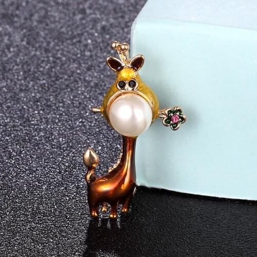 Zlxgirl small carton men brooches jewelry fashion animal hijab pins mens Christmas gifts statement punk hijab Scarf pin