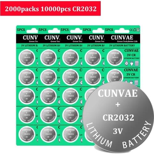 10000pcs 3V CR2032 CR 2032 BR2032 Lithium Battery For Watch Calculator Toy Electronic Scale Remote Control Button Cell